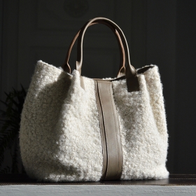 SAC CABAS APOLONIA TEDDY OFF WHITE