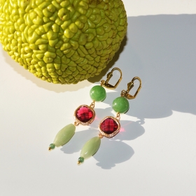 BOUCLES D'OREILLES BOBOLI AVENTURINE