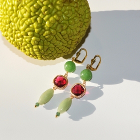 BOUCLES D'OREILLES BOBOLI AVENTURINE